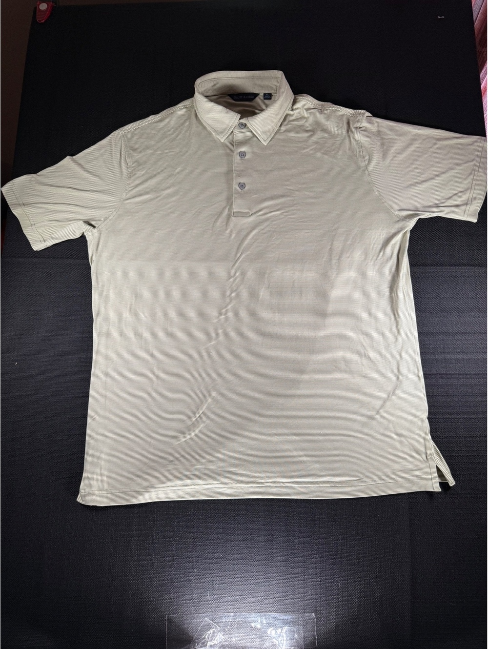 Scott Barber Men's XL Polo Shirt Green Striped